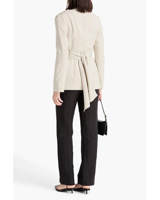 TOVE Natural Draped Faille Blazer