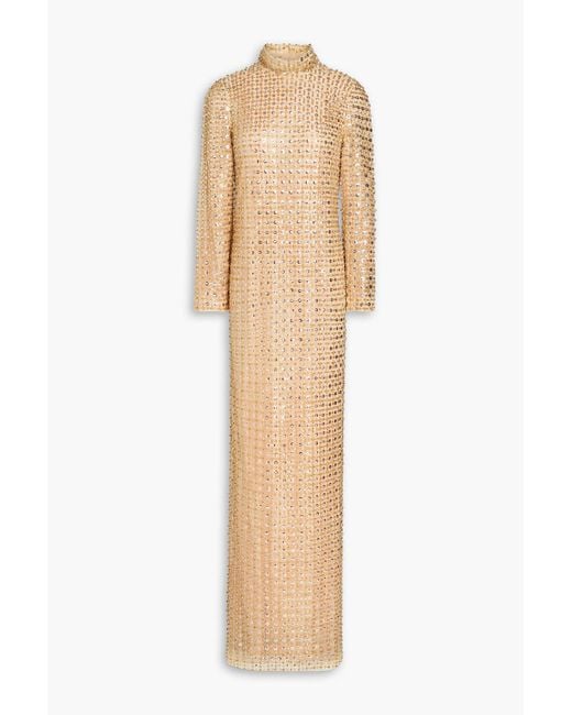 Jenny Packham White Star Gazer Embellished Tulle Gown