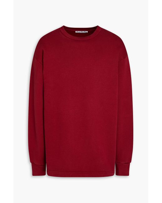 Acne Embroidered Cotton-fleece Sweatshirt for men