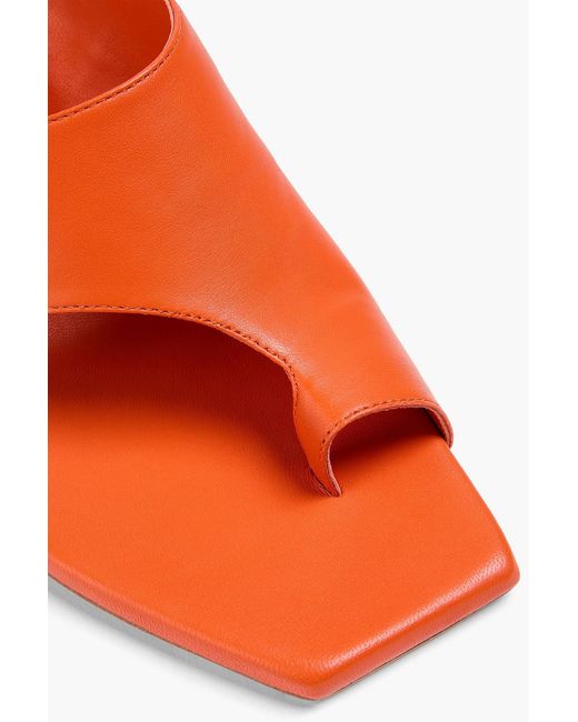 STUDIO AMELIA Red Ida 70 Leather Mules