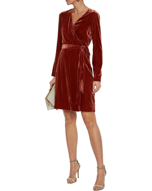 diane von furstenberg velvet mini dress