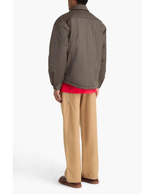 Jacquemus Brown La Chemise Boulanger Quilted Crepe Overshirt for men
