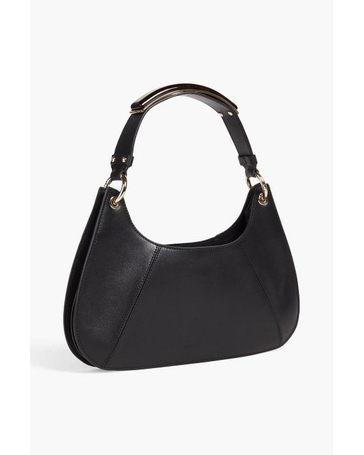 Alberta Ferretti Black Leather Shoulder Bag