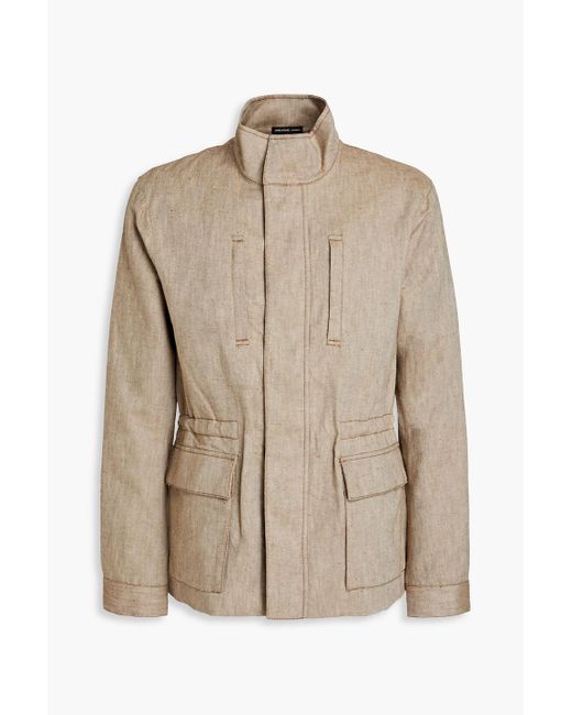 James Perse Natural Cotton And Linen-blend Canvas Jacket for men