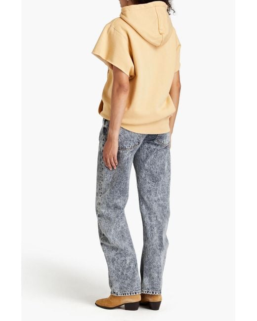 Isabel Marant Yellow Milesy Logo-print Cotton-blend Jersey Hoodie