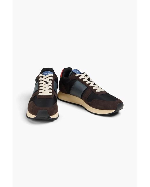 Paul Smith Brown Eighties Suede, Leather And Shell Sneakers for men