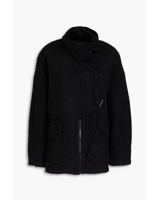 Ganni Black Wool-Blend Bouclé Jacket