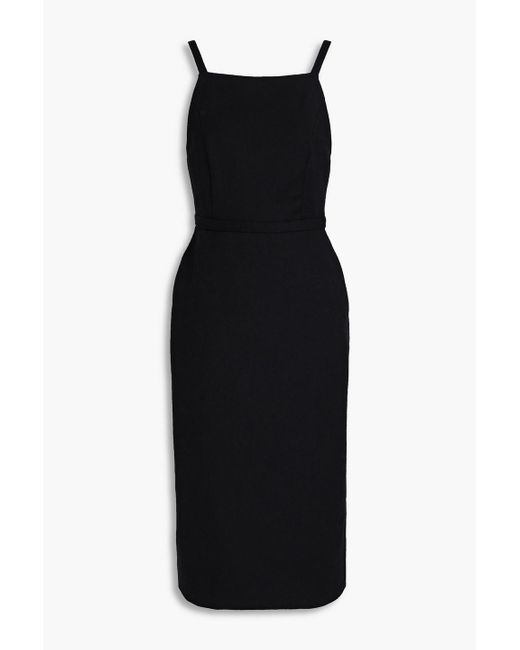 Ba&sh Black Wondy Cotton-blend Twill Midi Dress