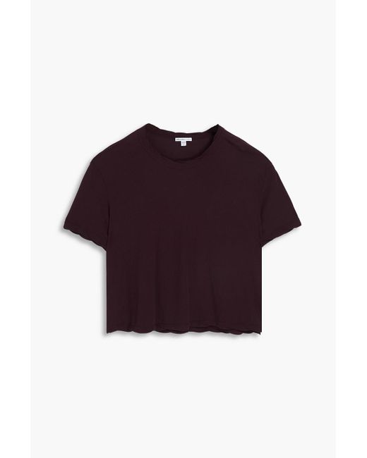 James Perse Red Cotton-jersey T-shirt