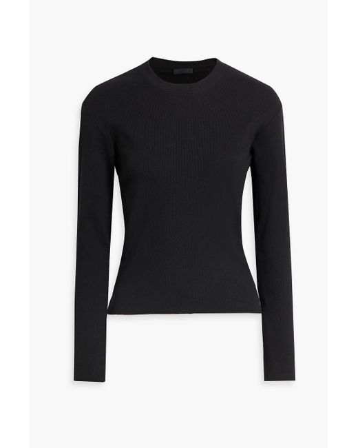 ATM Black Gerippter pullover aus einer baumwollmischung