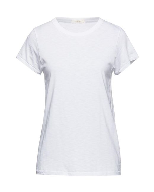 Rag & Bone White Slub Pima Cotton-jersey T-shirt