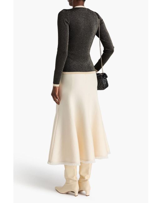 Zimmermann Black Metallic Knitted Cardigan