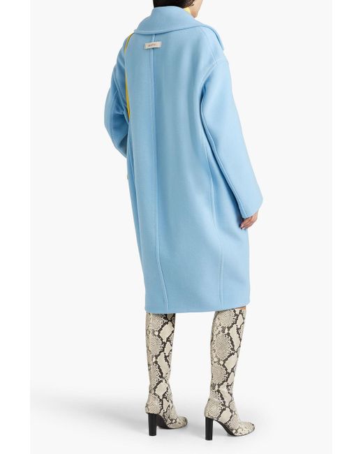 Marni Blue Wool-blend Felt Coat