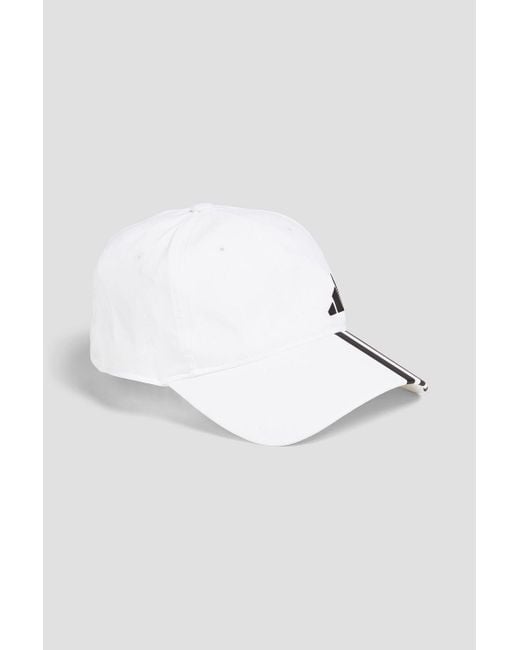 Adidas Originals White Logo-print Stretch-jersey Baseball Cap for men