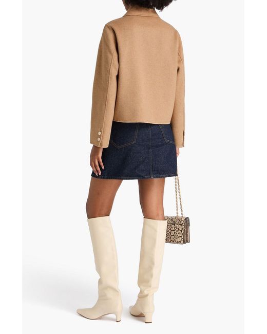 Maje Natural Wool-Blend Felt Jacket