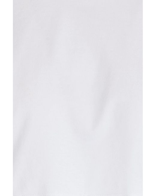 Jacquemus White Pino Cropped Cotton-jersey Top