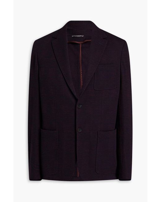 Canali Blazer aus einer baumwollmischung mit glencheck-muster in Blue für Herren