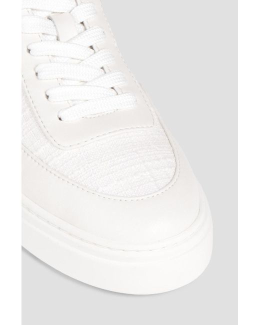 stuart weitzman white snow daryl leather sneakers