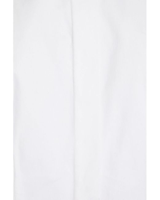 Carolina Herrera White Cotton Maxi Shirt Dress
