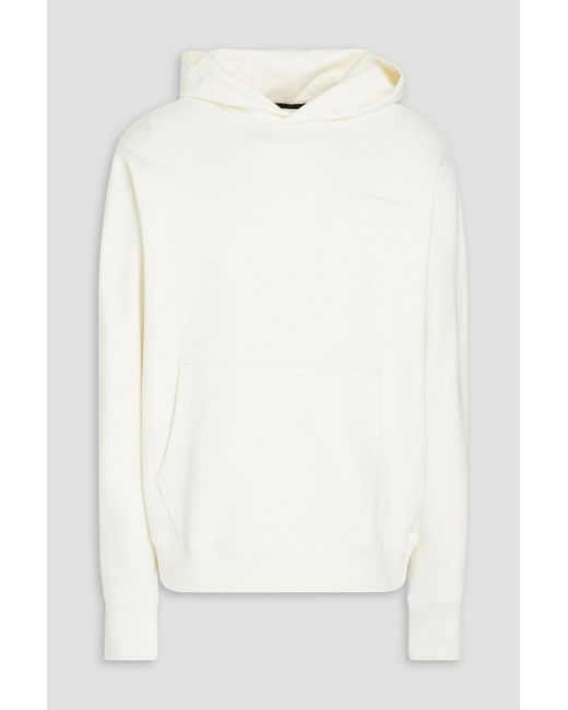 Adidas Originals White French Cotton-terry Hoodie for men