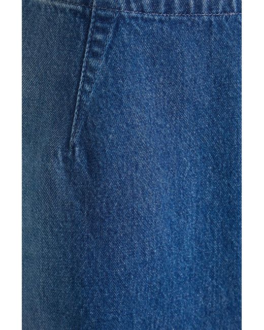 Versace Blue Faded Denim Pencil Skirt
