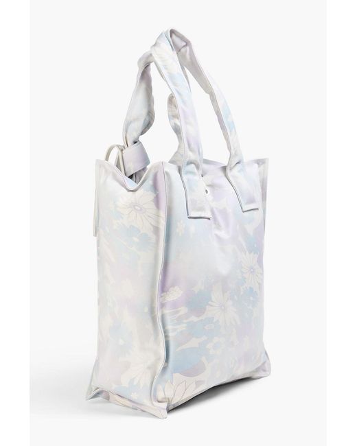 Jacquemus Tote bag aus baumwolle mit floralem print und knotendetail in Gray für Herren