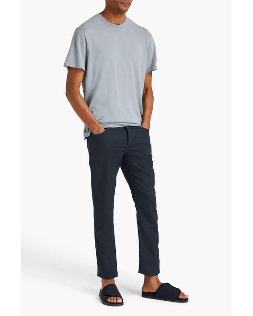 James Perse Blue Slim-fit Cotton-blend Twill Pants for men