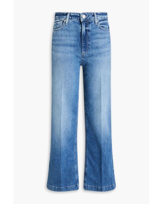 PAIGE Blue Leenah High-rise Wide-leg Jeans