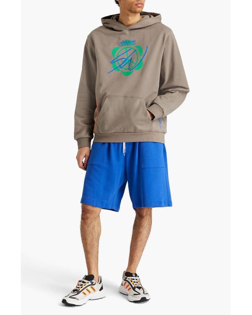 Adidas Originals Superturf hoodie aus baumwollfrottee mit print in Natural für Herren