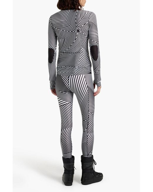 Perfect Moment Black Printed Stretch Base Layer