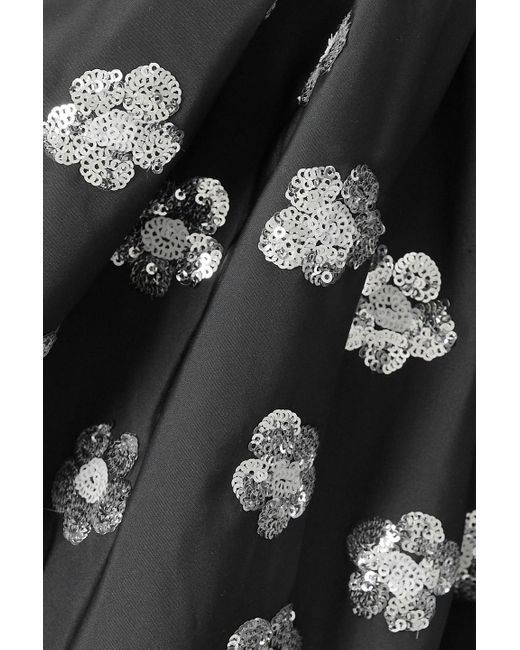 Jacquemus Black Sequin-Embellished Taffeta Mini Dress