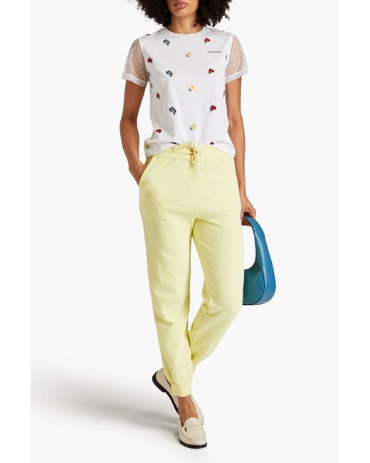 RED Valentino Yellow French Cotton-terry Track Pants