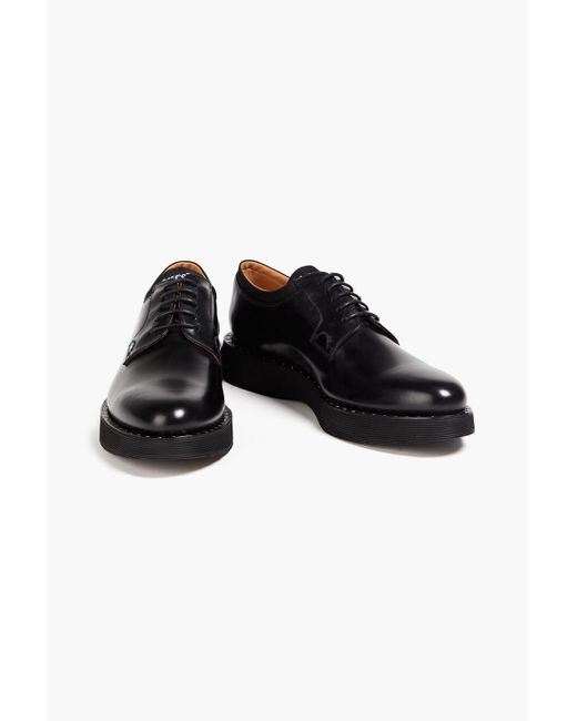 Church's Black Brandy Shell-trimmed Leather Brogues