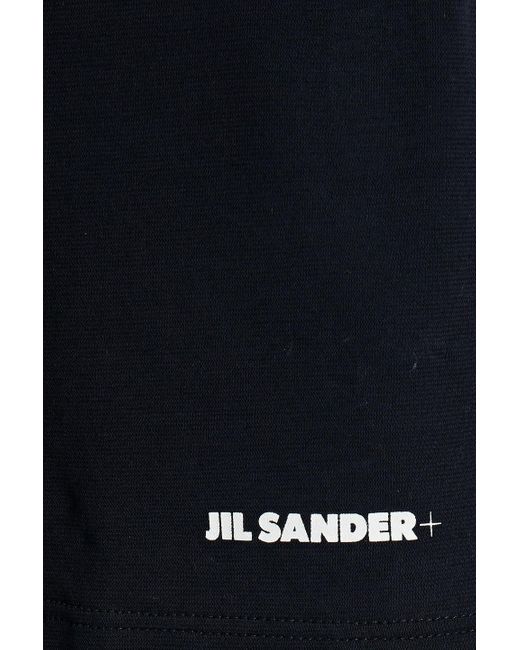 Jil Sander Blue Logo-print Cotton-jersey Tank
