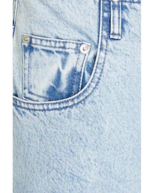 Tibi Blue High-rise Straight-leg Jeans