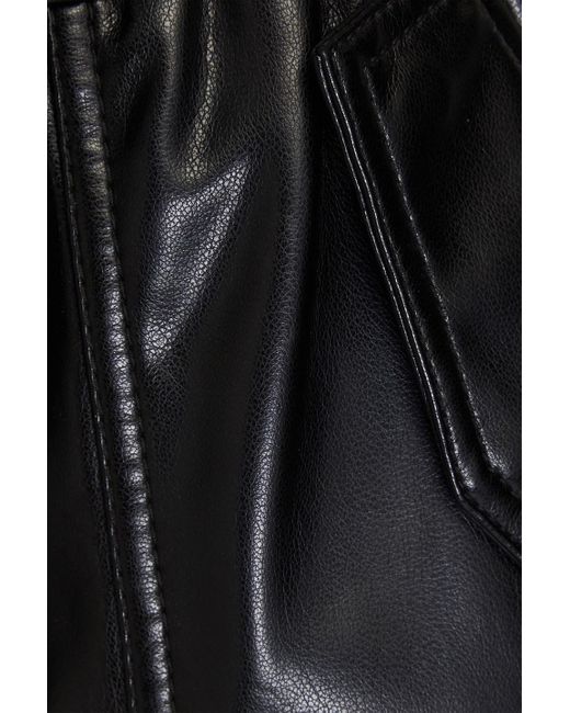 Jonathan Simkhai Black Doah Faux Leather Shorts