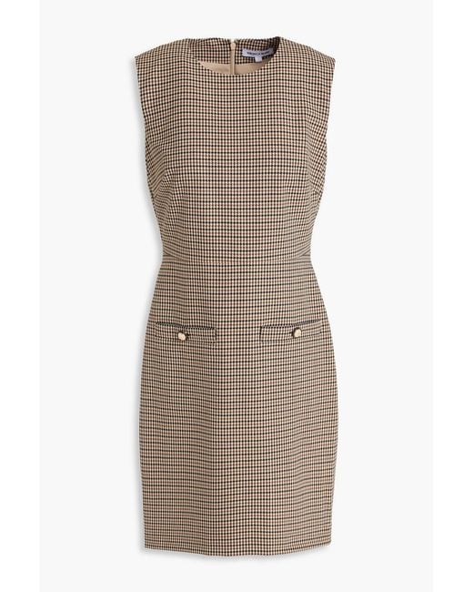 Veronica Beard Brown Yumi Houndstooth Twill Mini Dress