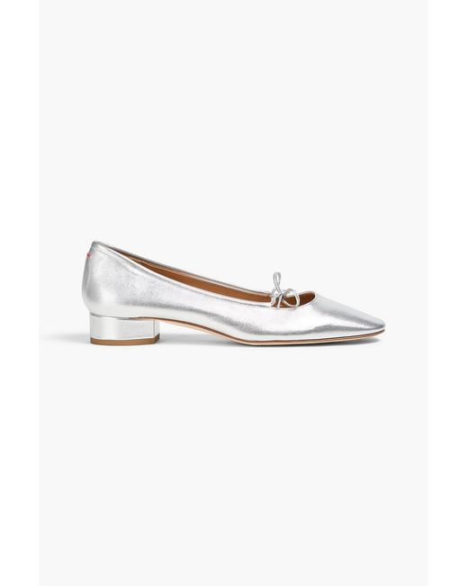 Aeyde White Daryana Leather Ballet Flats