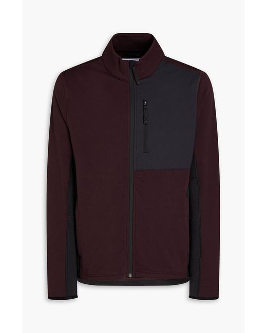 Aztech Mountain Red Shell-Trimmed Fleece Track Jacket for men