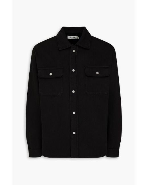FRAME Black Denim Overshirt for men