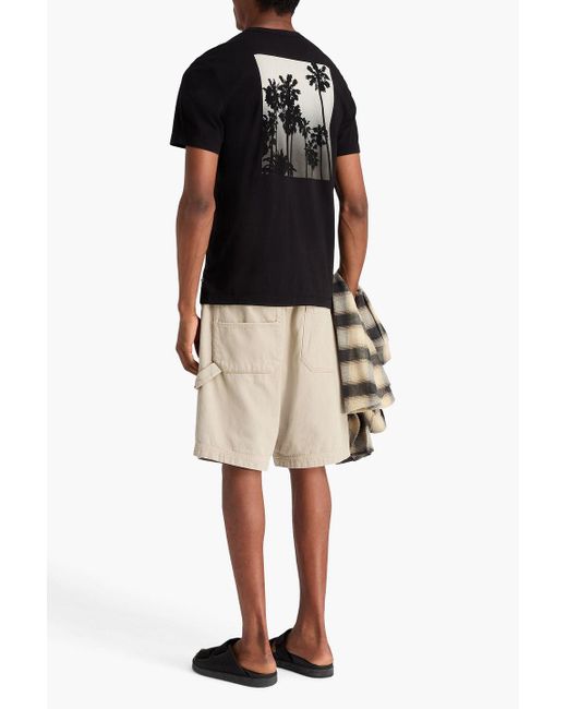 James Perse Hemd aus baumwoll-jersey mit print in Black für Herren