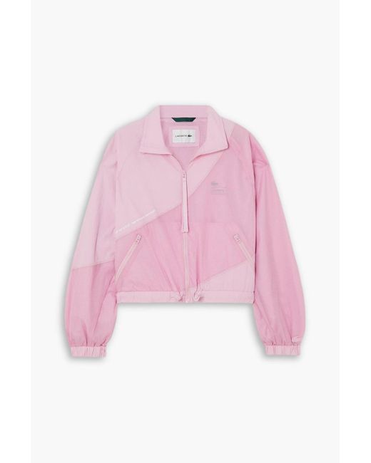 Lacoste Pink Trainingsjacke aus shell und ripstop