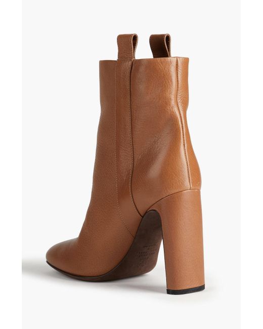 Brunello Cucinelli Brown Leather Ankle Boots