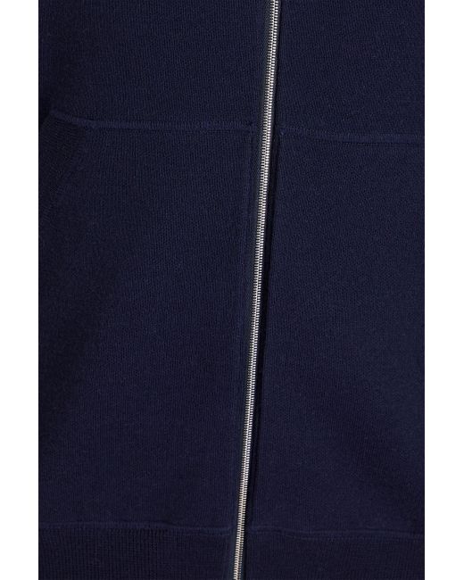 Paul Smith Blue Merino Wool-blend Zip-up Hoodie for men