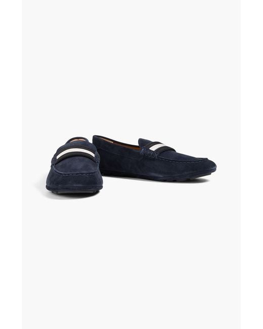 Bally Blue Kansan Suede Driving Shoes for men