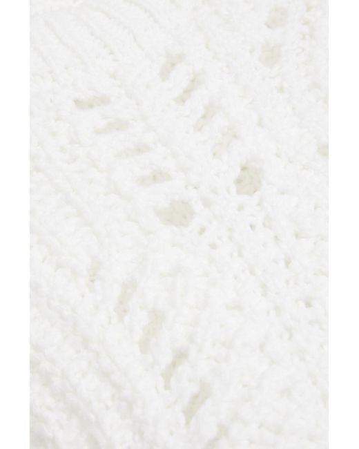 NAADAM White Pointelle-Knit Cotton Sweater