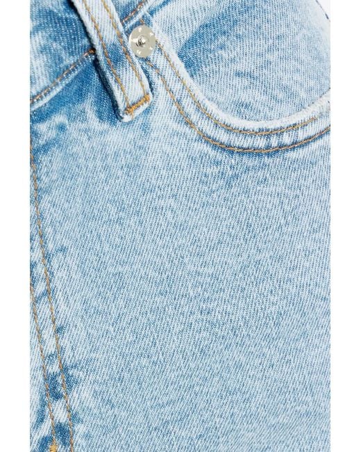 FRAME Blue The Ruler High-Rise Straight-Leg Jeans