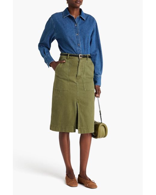 Sandro Blue Denim Bodysuit