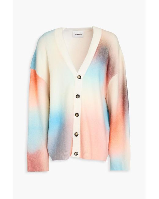 Nanushka White Prim Dégradé Knitted Cardigan for men