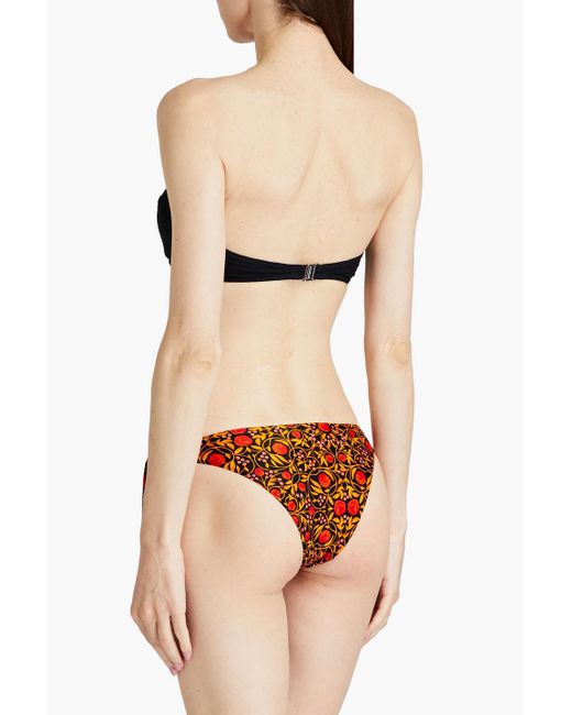 Rebecca Vallance Brown Tief sitzendes bikini-höschen mit print